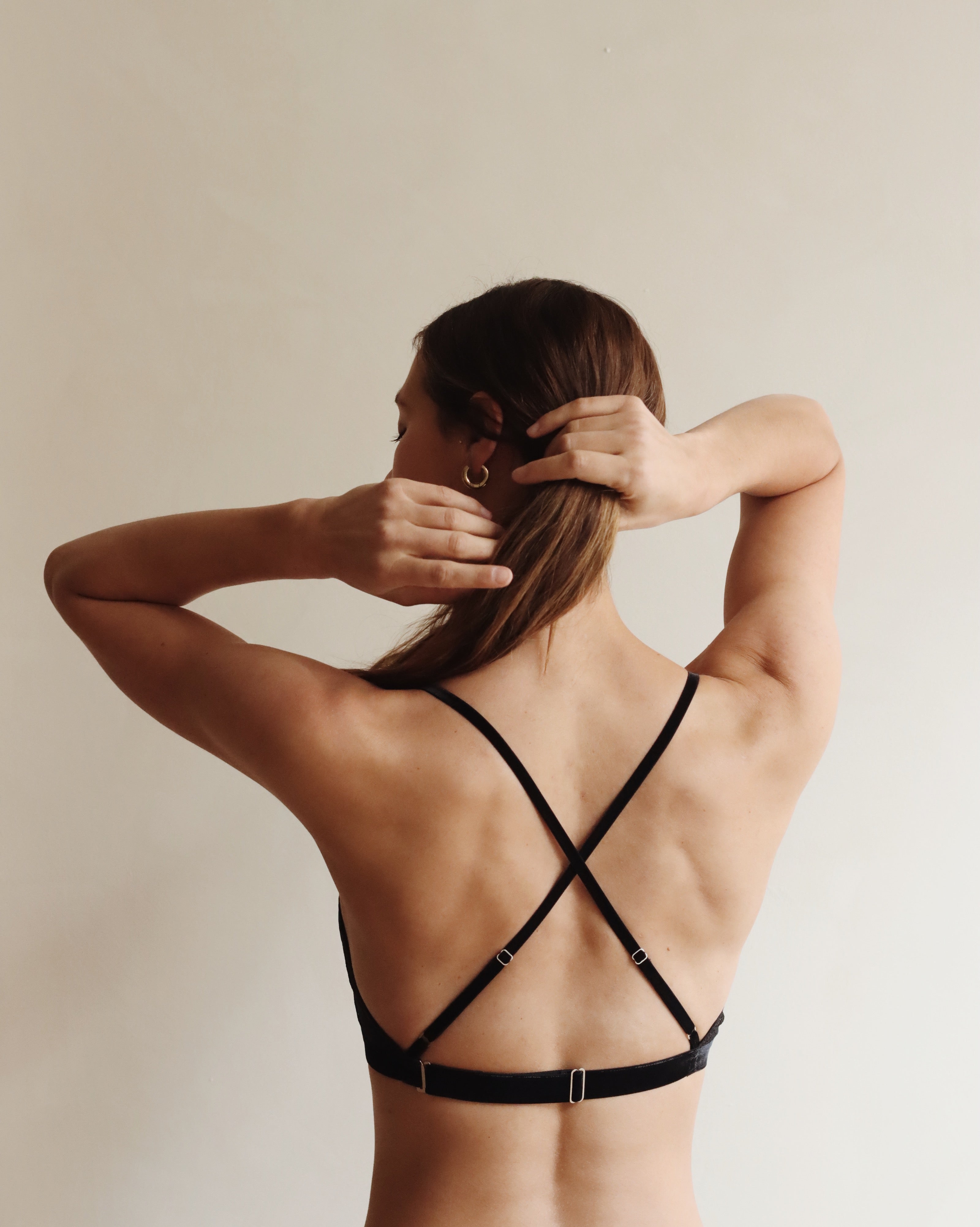 Open back bra Black – OpheliaLingerie